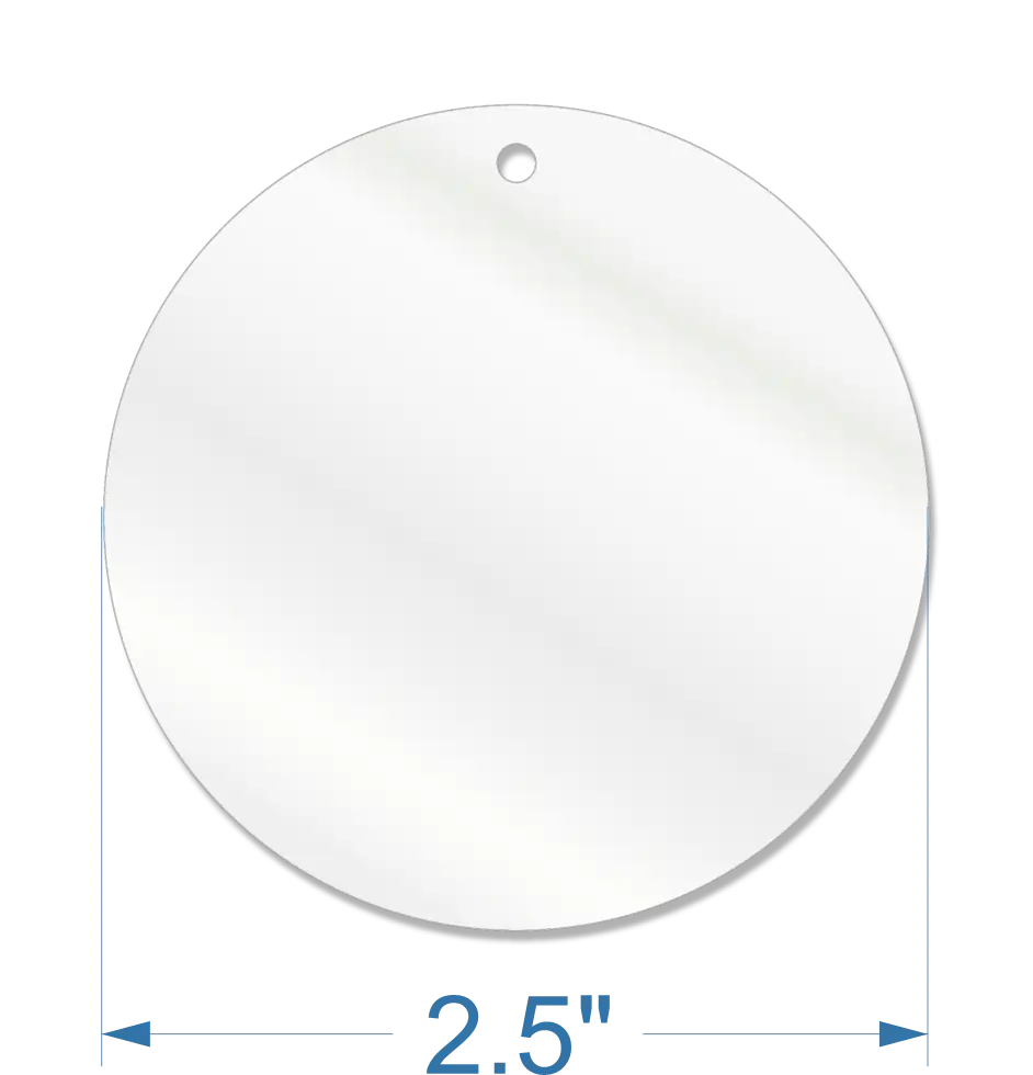 2.5" Round Acrylic Blank – Laser Cut Acrylic for Crafting