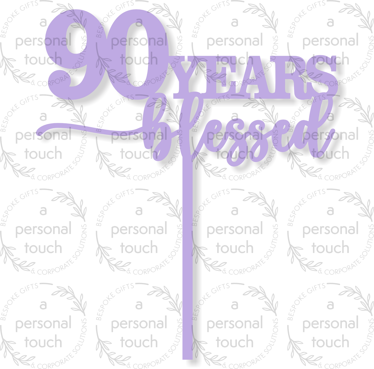 90 Years Blessed Cake Topper
