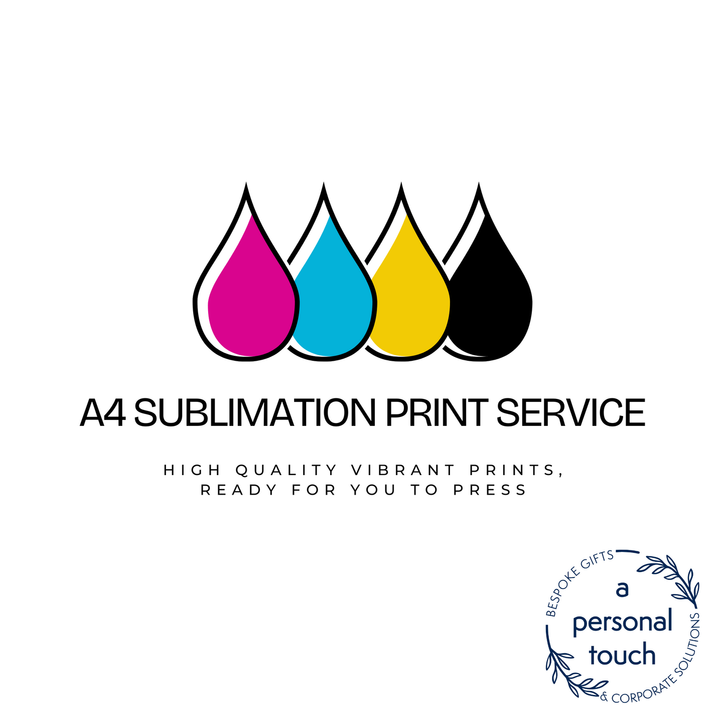 Custom A4 Sublimation Printing Service – High-Quality, Vibrant Prints for White & Light-Coloured Items