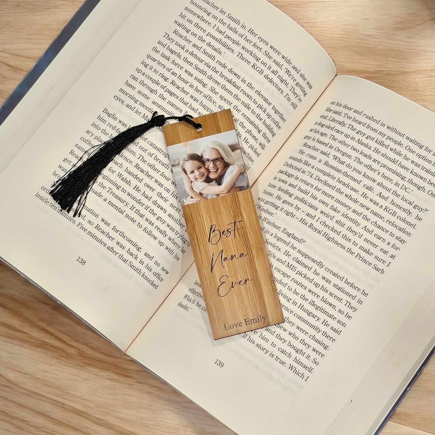 Personalised Photo Printed Wooden Bookmarks