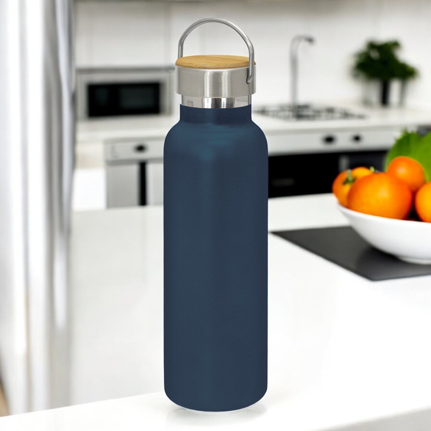 Engraved Personalised Drink Bottle with Handle – Modern Chic Script (Font E)