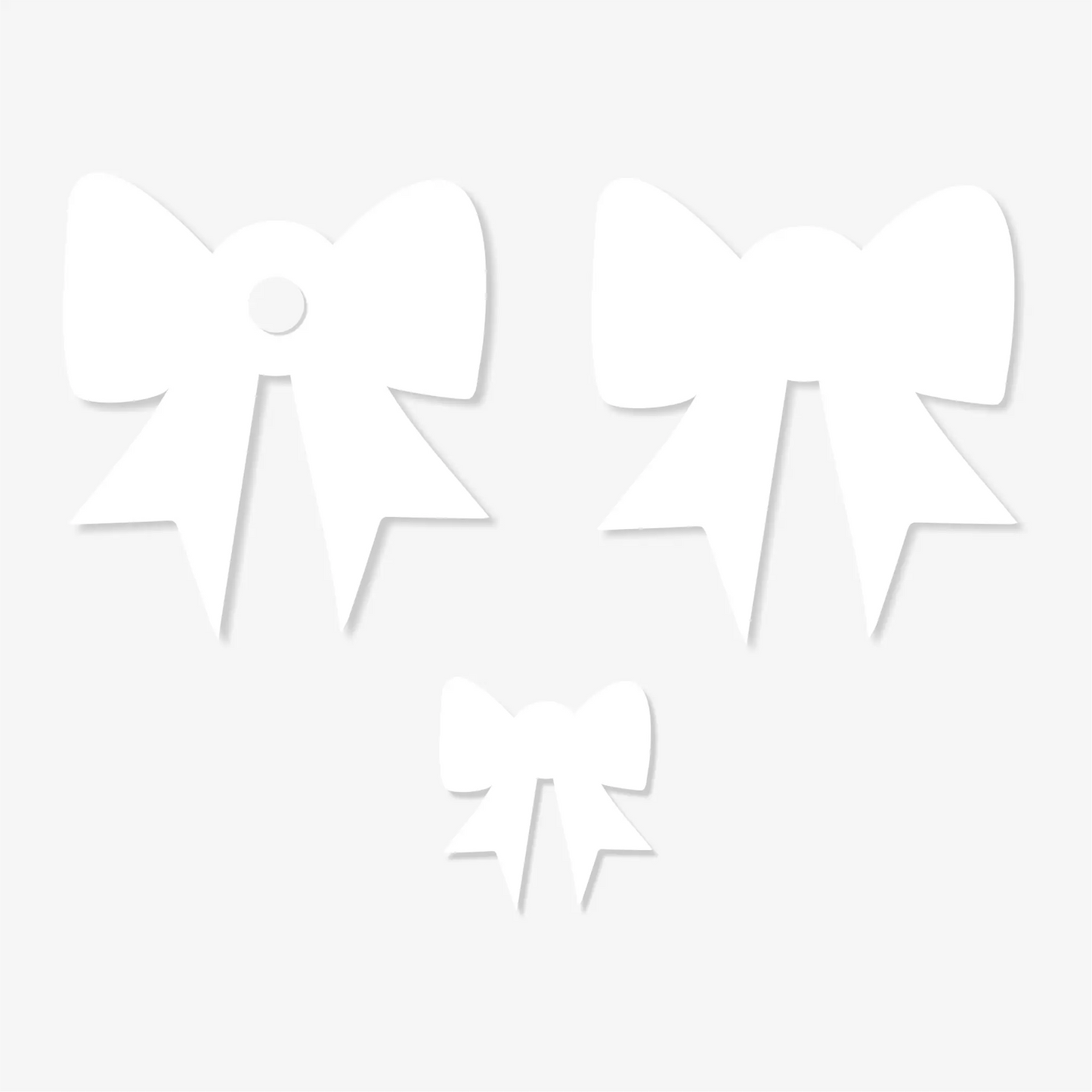 Bow Shaped Acrylic Earring Blanks – Clear & Coloured, 10mm & 15mm - Pack of 20 Pieces
