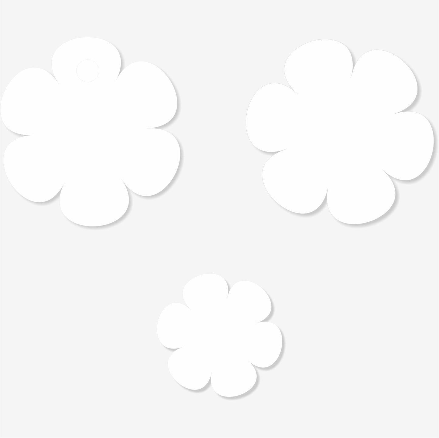 Daisy Shaped Acrylic Earring Blanks – Clear & Coloured, 10mm & 15mm - Pack of 20 Pieces