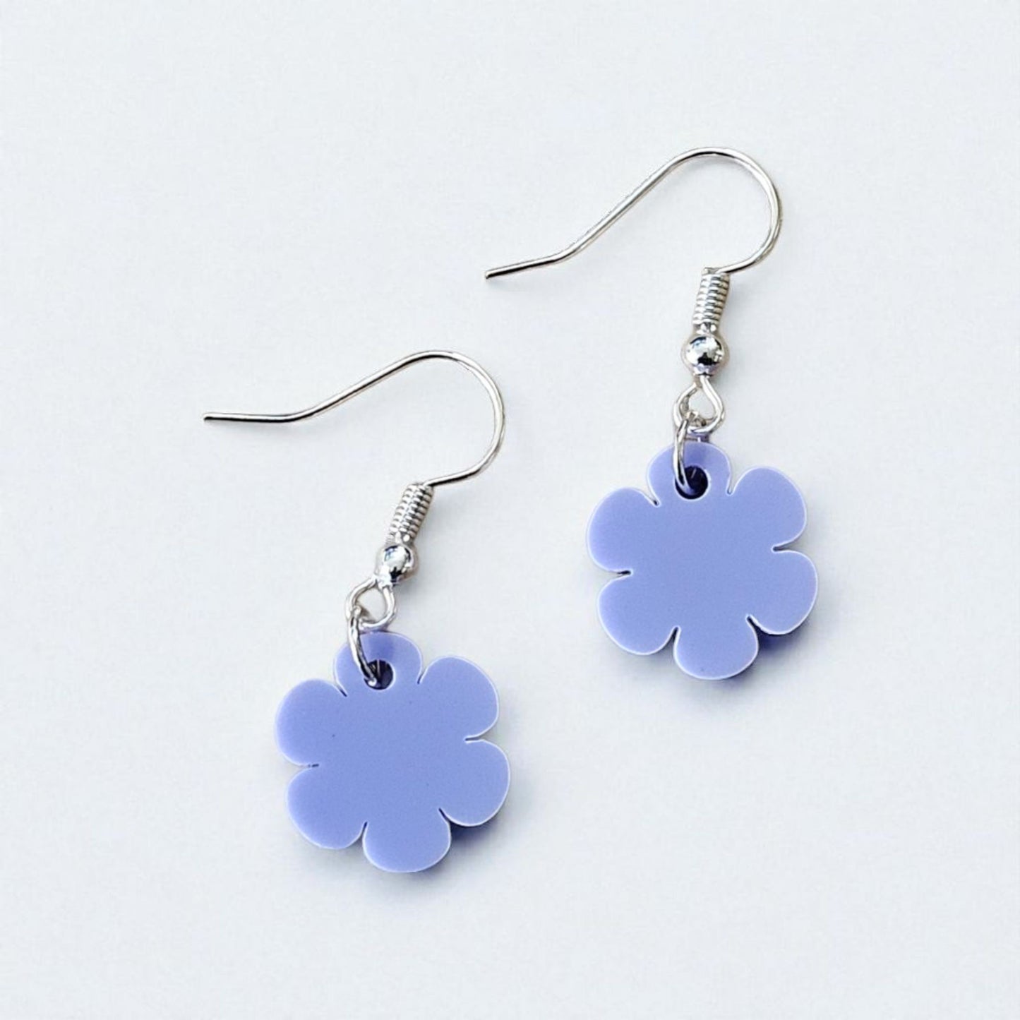 Daisy Shaped Acrylic Earring Blanks – Clear & Coloured, 10mm & 15mm - Pack of 20 Pieces