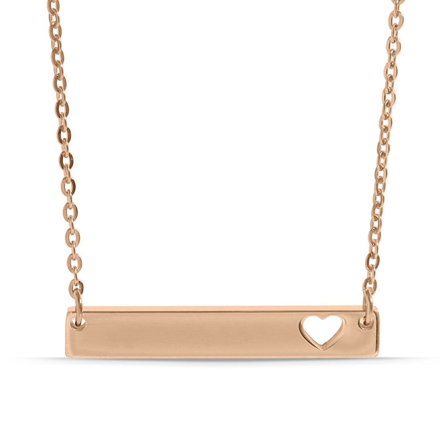 Engraved Heart Bar Necklace – Personalised Name Necklace