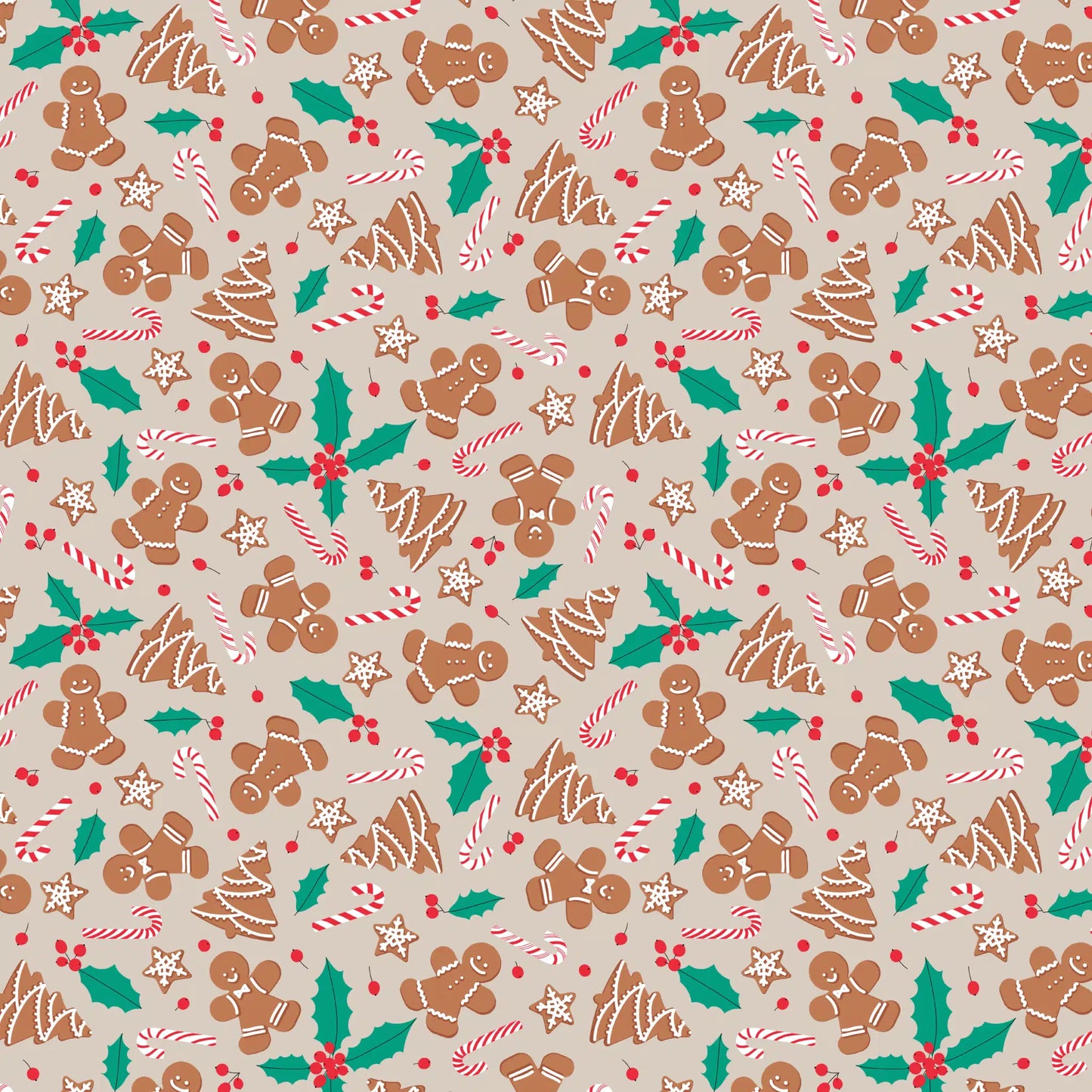 Gingerbread & Holly Leaf | UV Printed Acrylic Panel