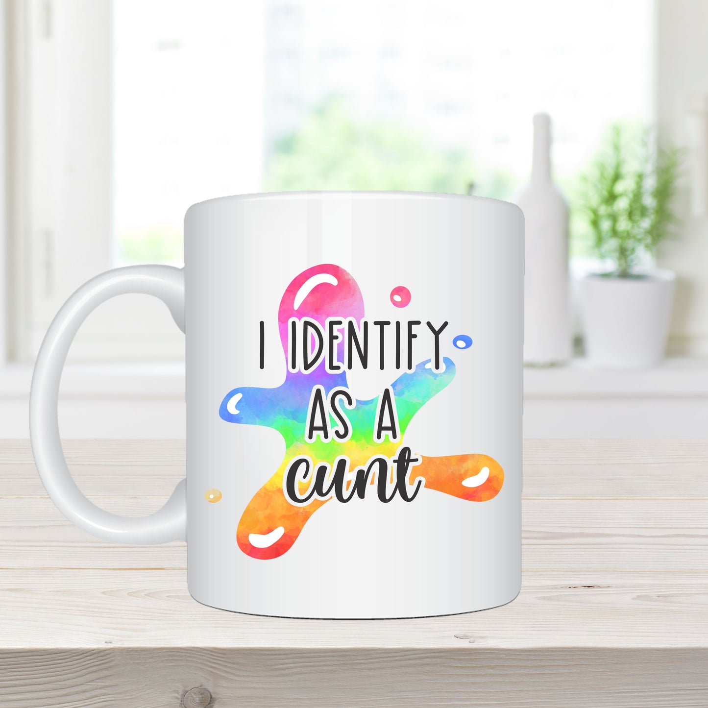 11oz Sublimation Printed Coffee Mug – “I Identify as a Cunt”