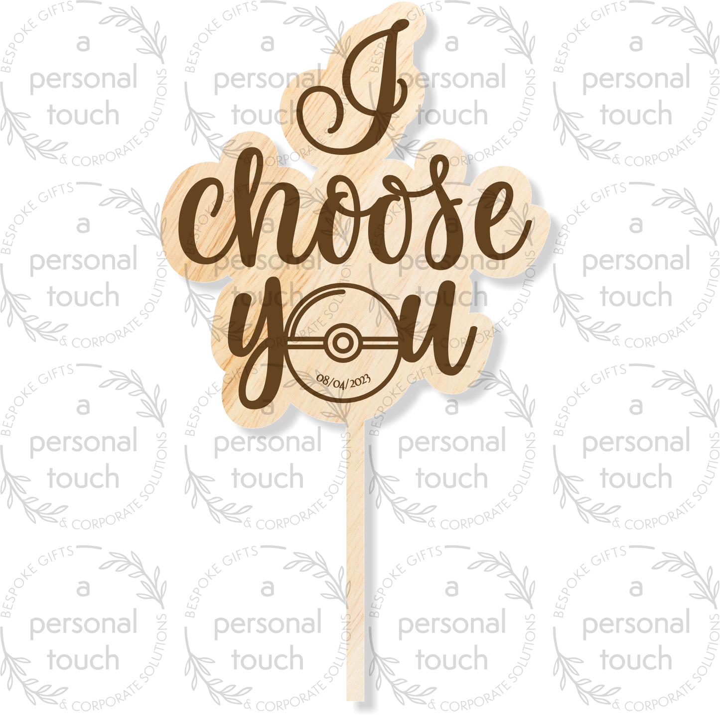I Choose You Cake Topper