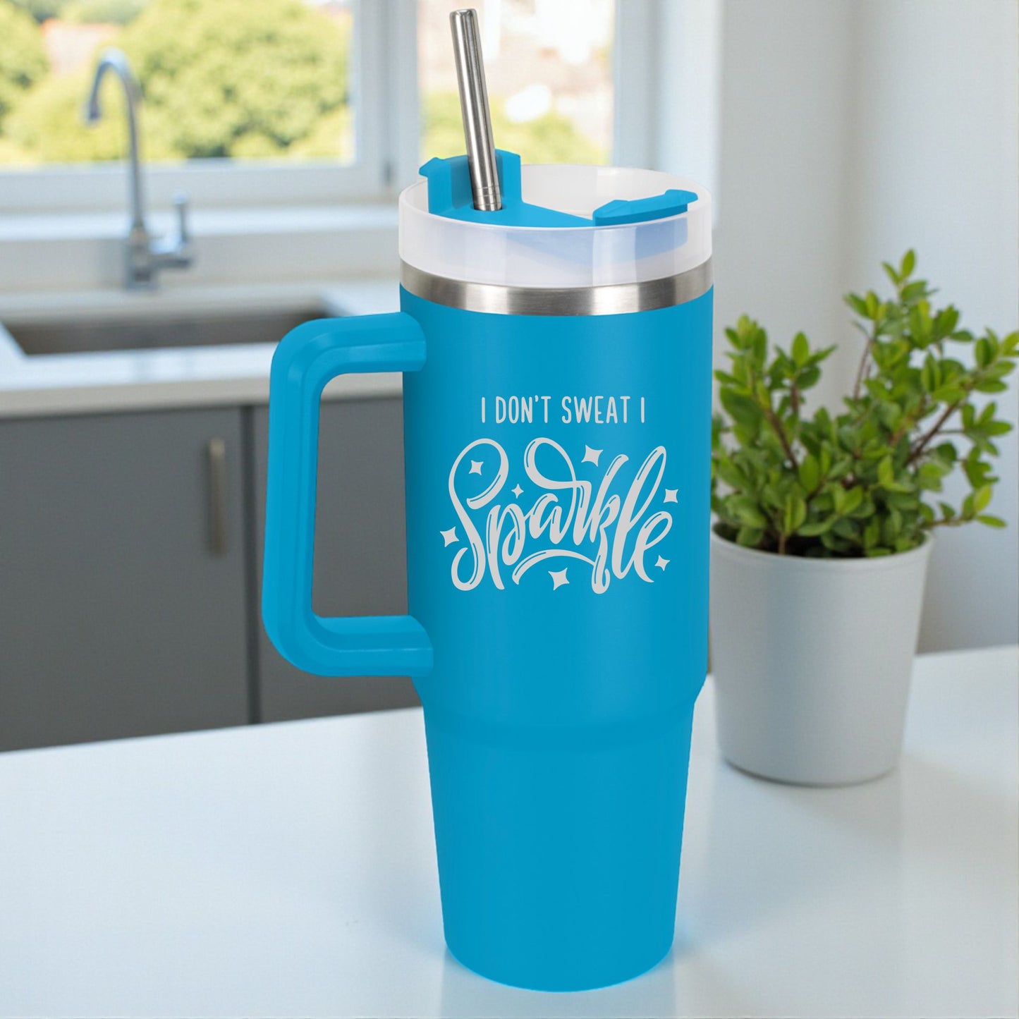 I Don't Sweat, I Sparkle - Engraved Dupe Tumbler