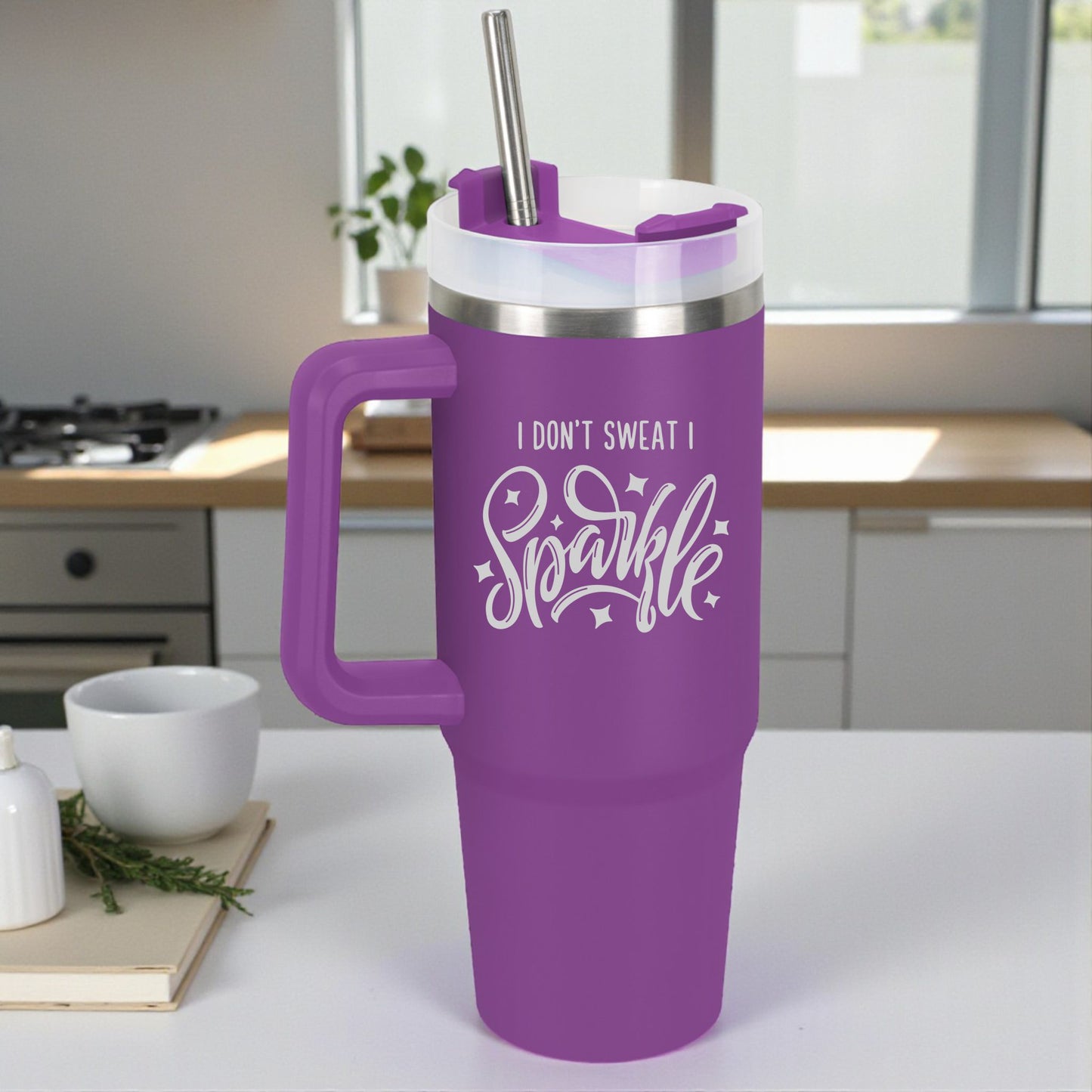 I Don't Sweat, I Sparkle - Engraved Dupe Tumbler