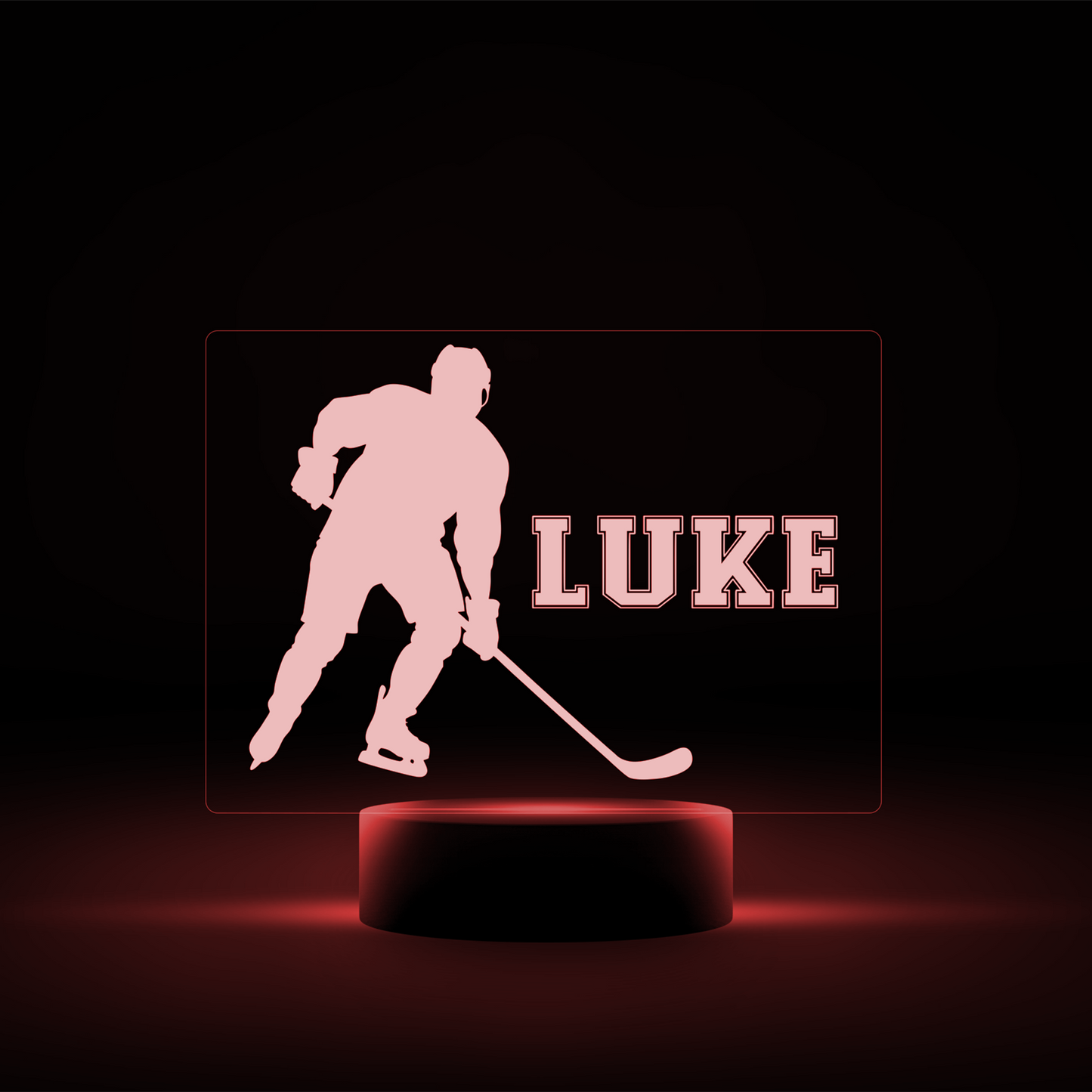 Ice Hockey Themed Night Light - Male Player