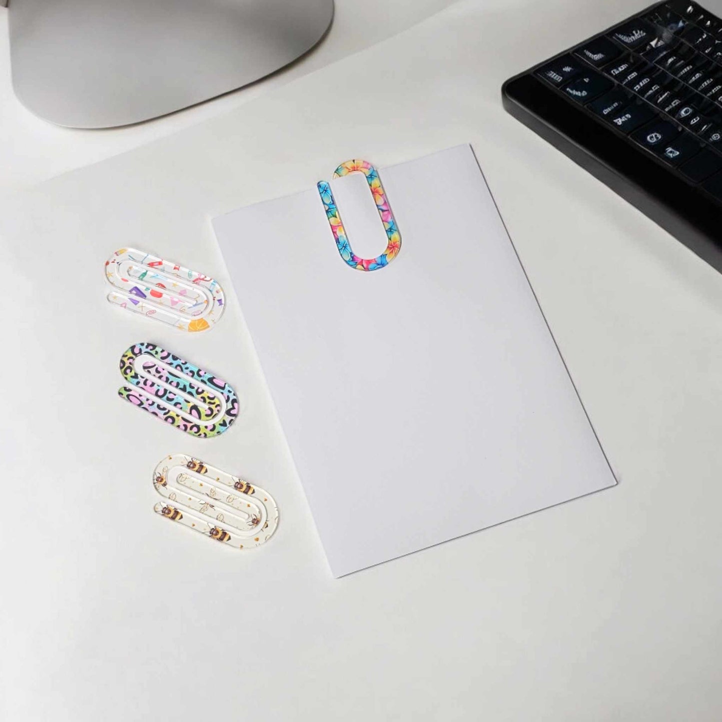 Acrylic UV-Printed Jumbo Paperclips