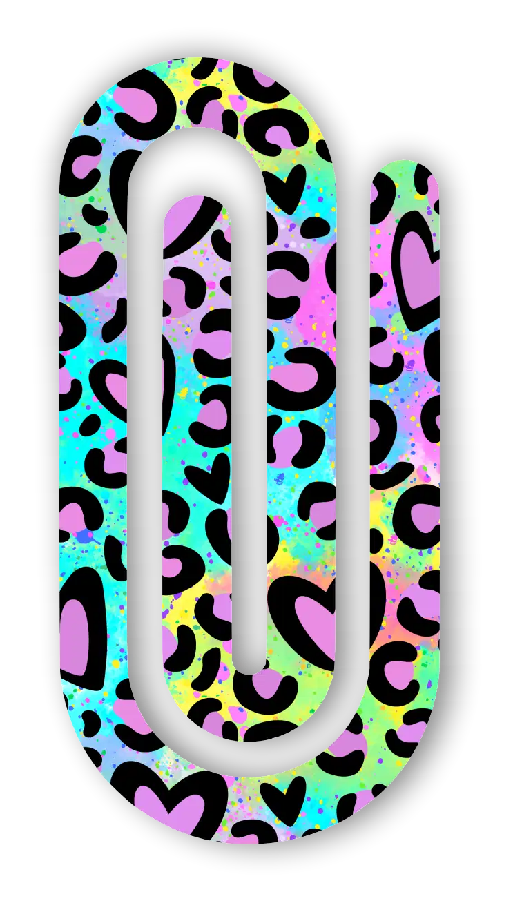Acrylic UV-Printed Jumbo Paperclips