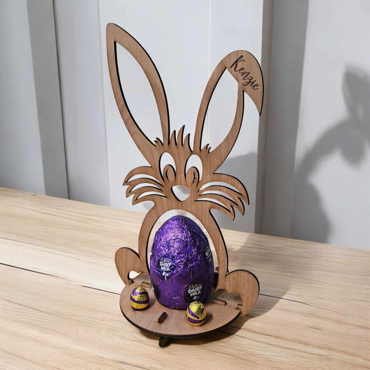 Bunny Shaped Easter Egg Holder - Wooden