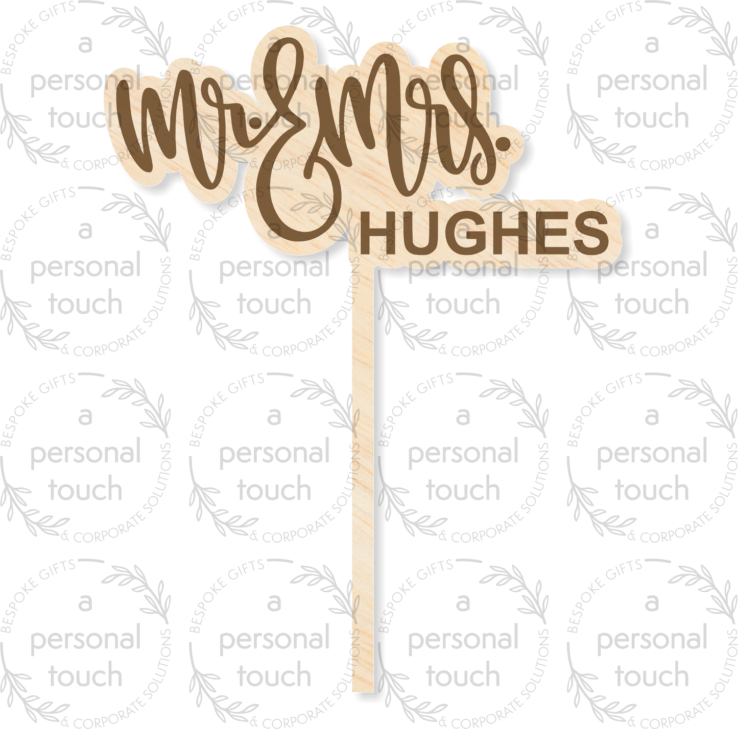 Personalised Mr & Mrs Cake Topper 1