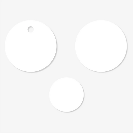 Perfect Round Acrylic Earring Blanks – Clear & Coloured, 10mm & 15mm - Pack of 20 Pieces