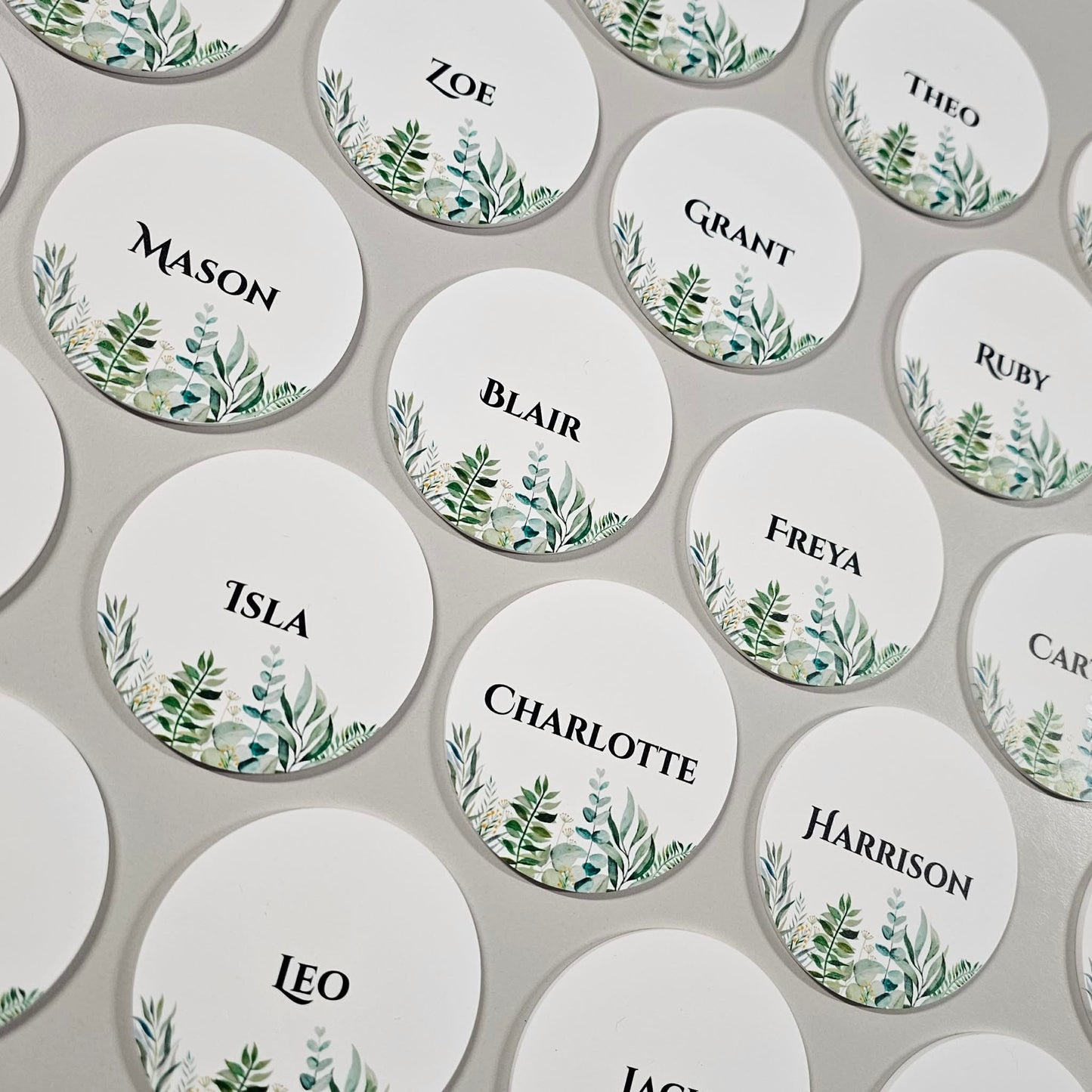 Personalised Acrylic Wedding Place Cards (Guest Name Settings) – Custom Table Favours NZ