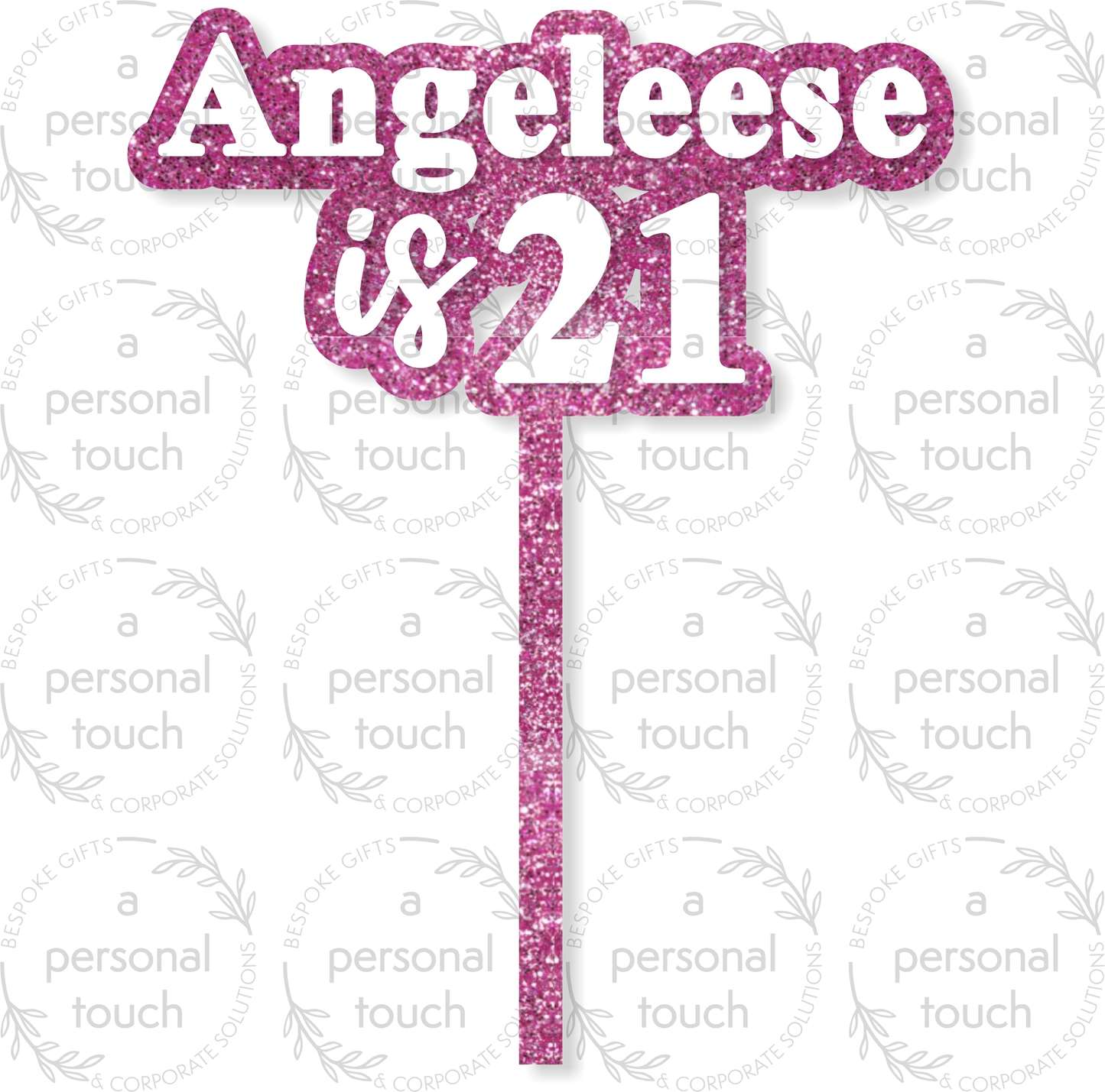 Personalised Milestone Cake Topper - Dual Layered Acrylic