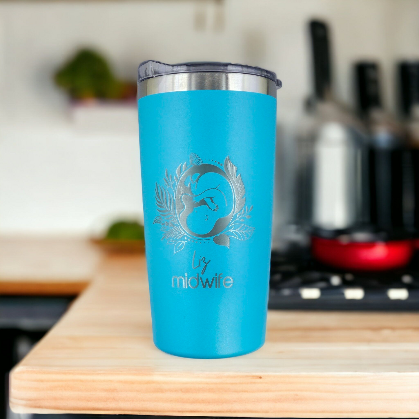 Personalised Engraved Coffee Tumbler for Midwives | Custom NZ Gift