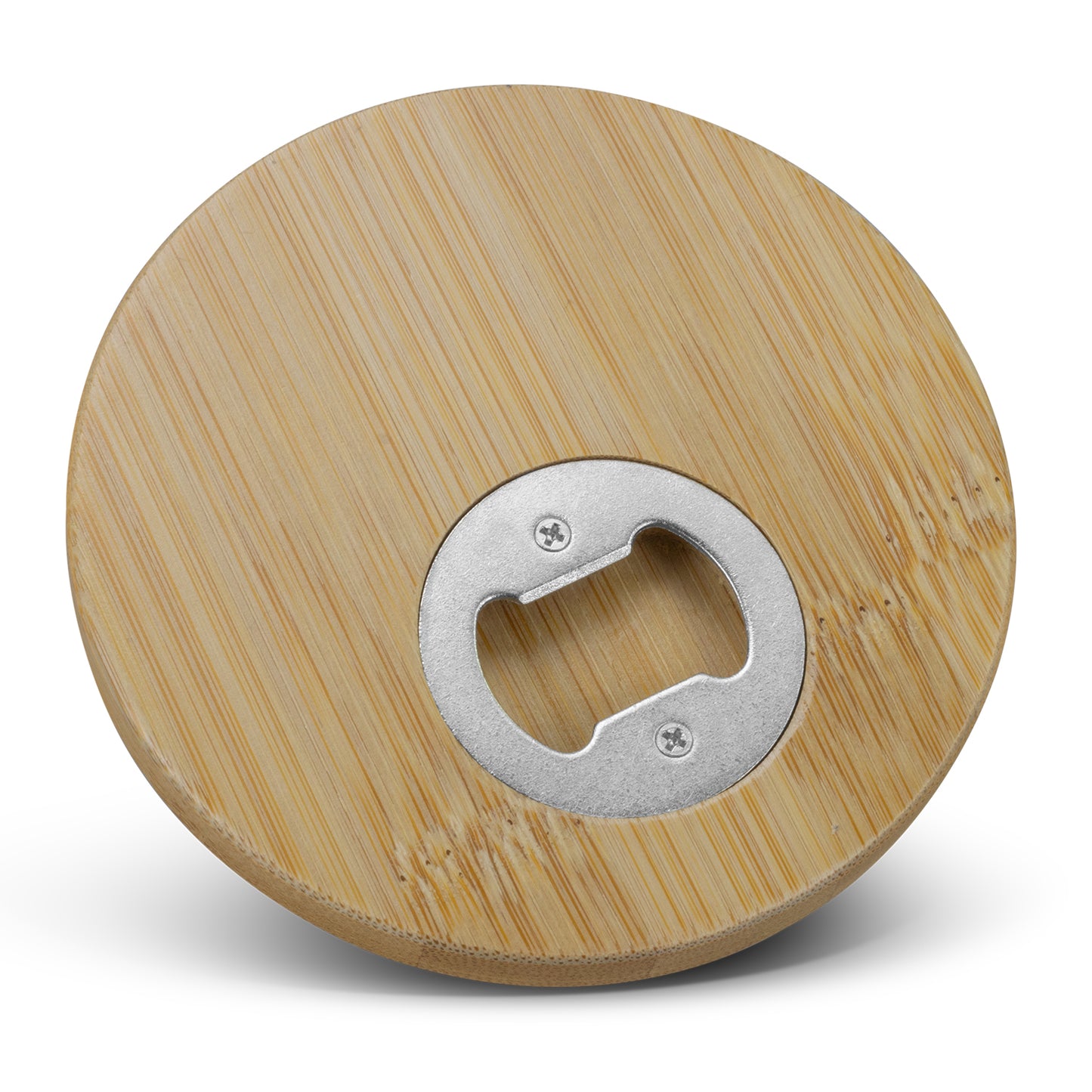Personalised Laurel Monogram Bamboo Coaster with Bottle Opener | Engraved Gift