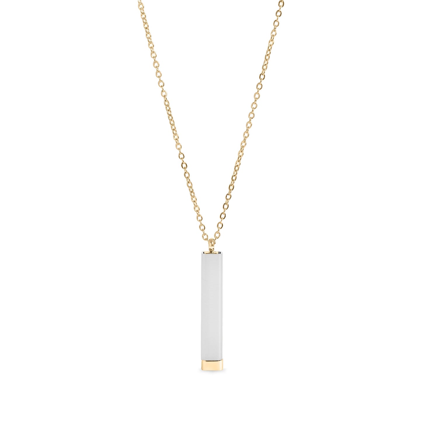 Hidden Message Necklace – Secret Engraved Sliding Bar Necklace