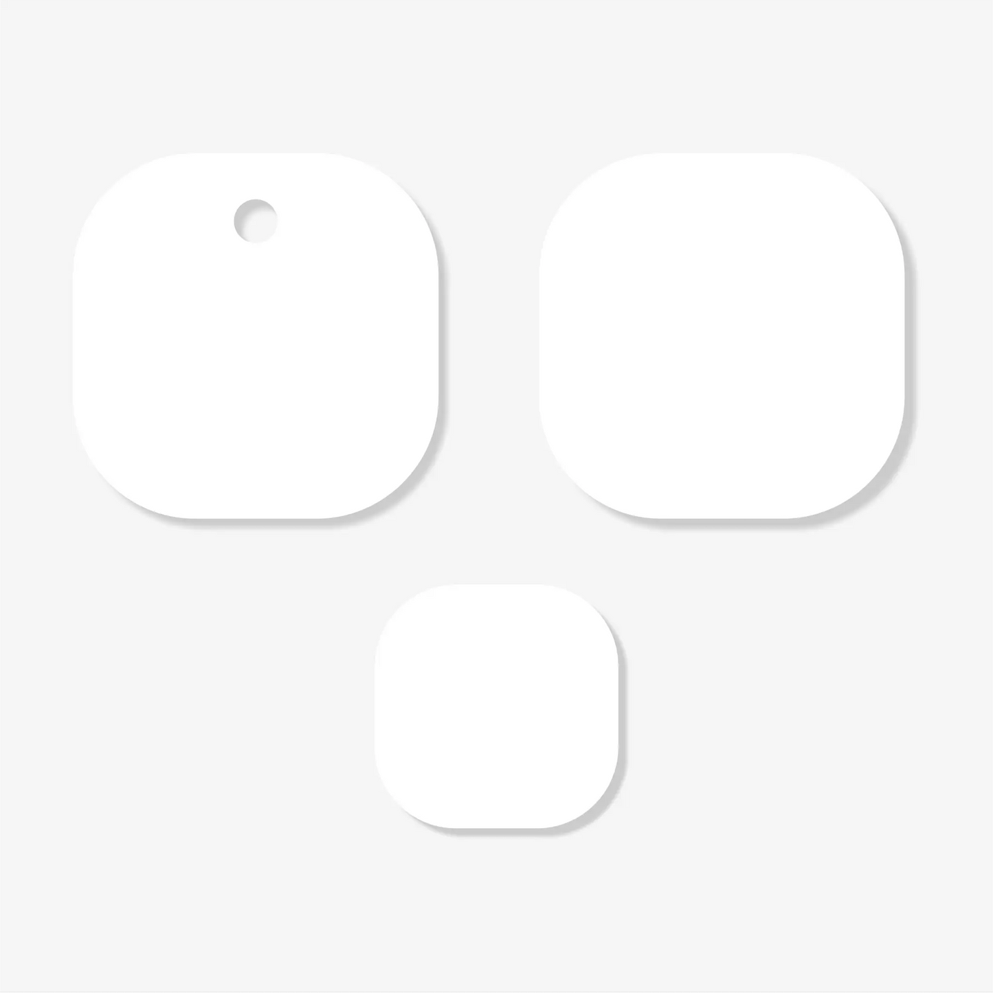 Square Acrylic Earring Blanks with Rounded Corners – Clear & Coloured, 10mm & 15mm - Pack of 20 Pieces
