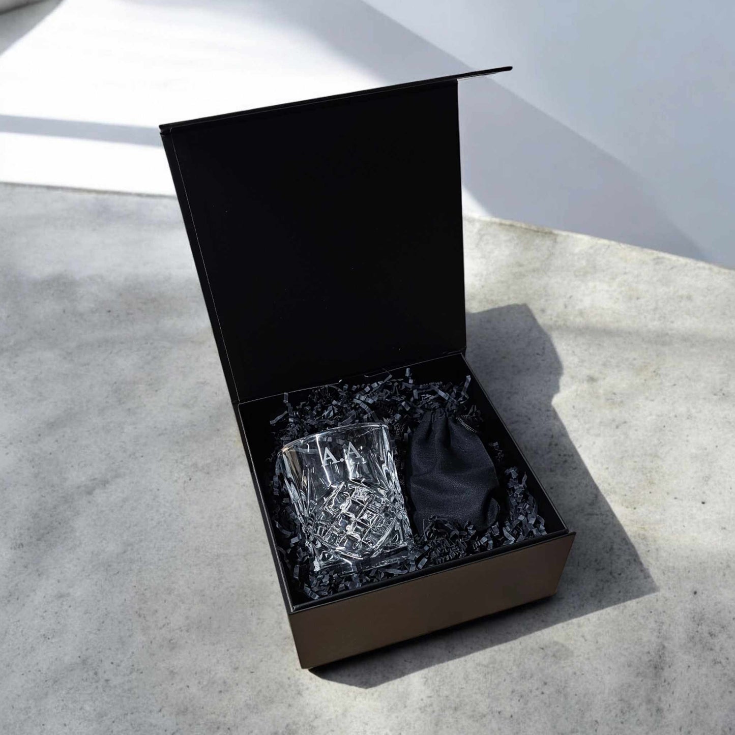 Whiskey Glass and Whiskey Rocks Gift Box Set