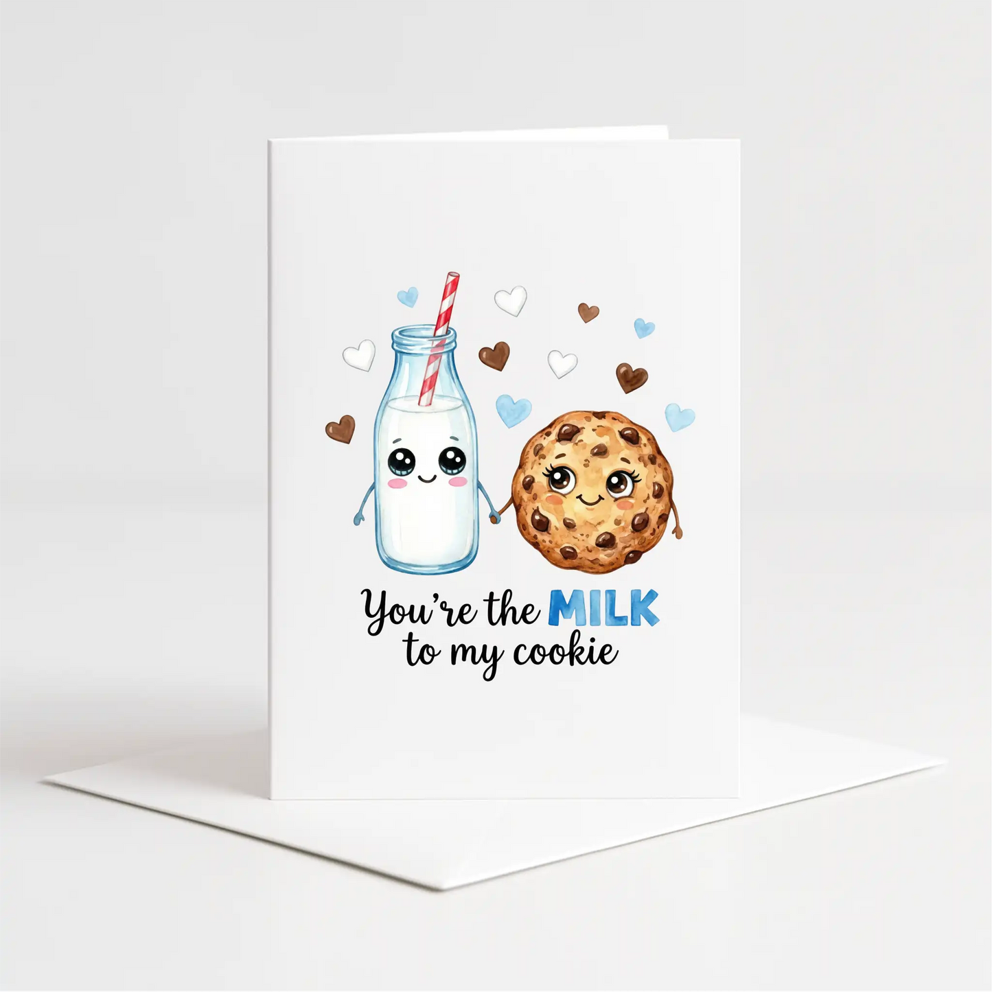 "You're the Milk to My Cookie" Card – Custom Personalised Message Printed Inside