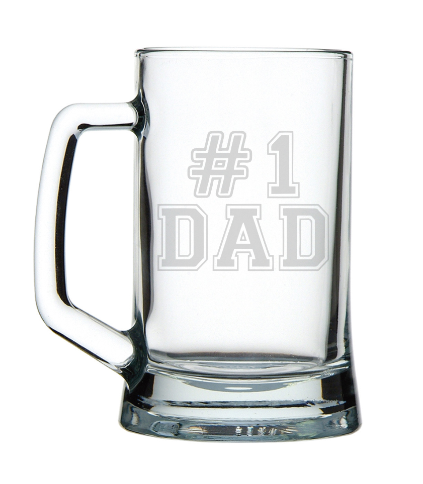 Personalised No. 1 Beer Mug – Custom Titles (Dad, Grandad, Poppa, Uncle & More)