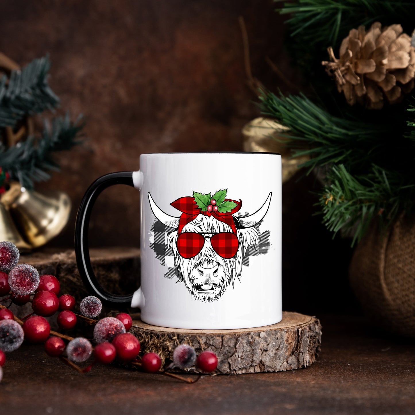 Christmas Highland Cow Coffee Mug | A Personal Touch