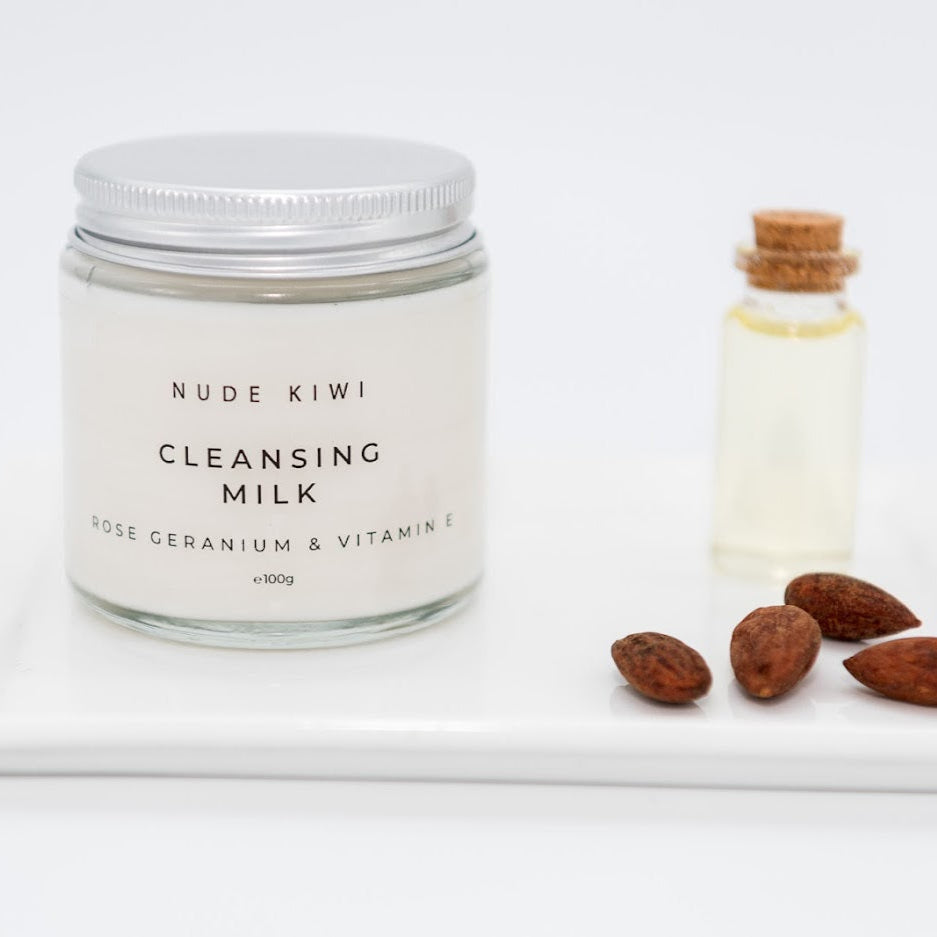 Nude Kiwi Cleansing Milk - Rose Geranium & Vitamin E - 100g