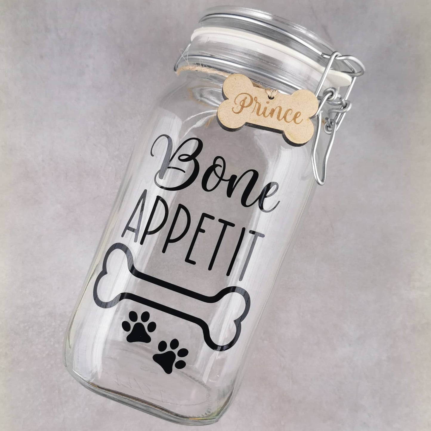 1.5L Dog Treat Fido Jar and Tag