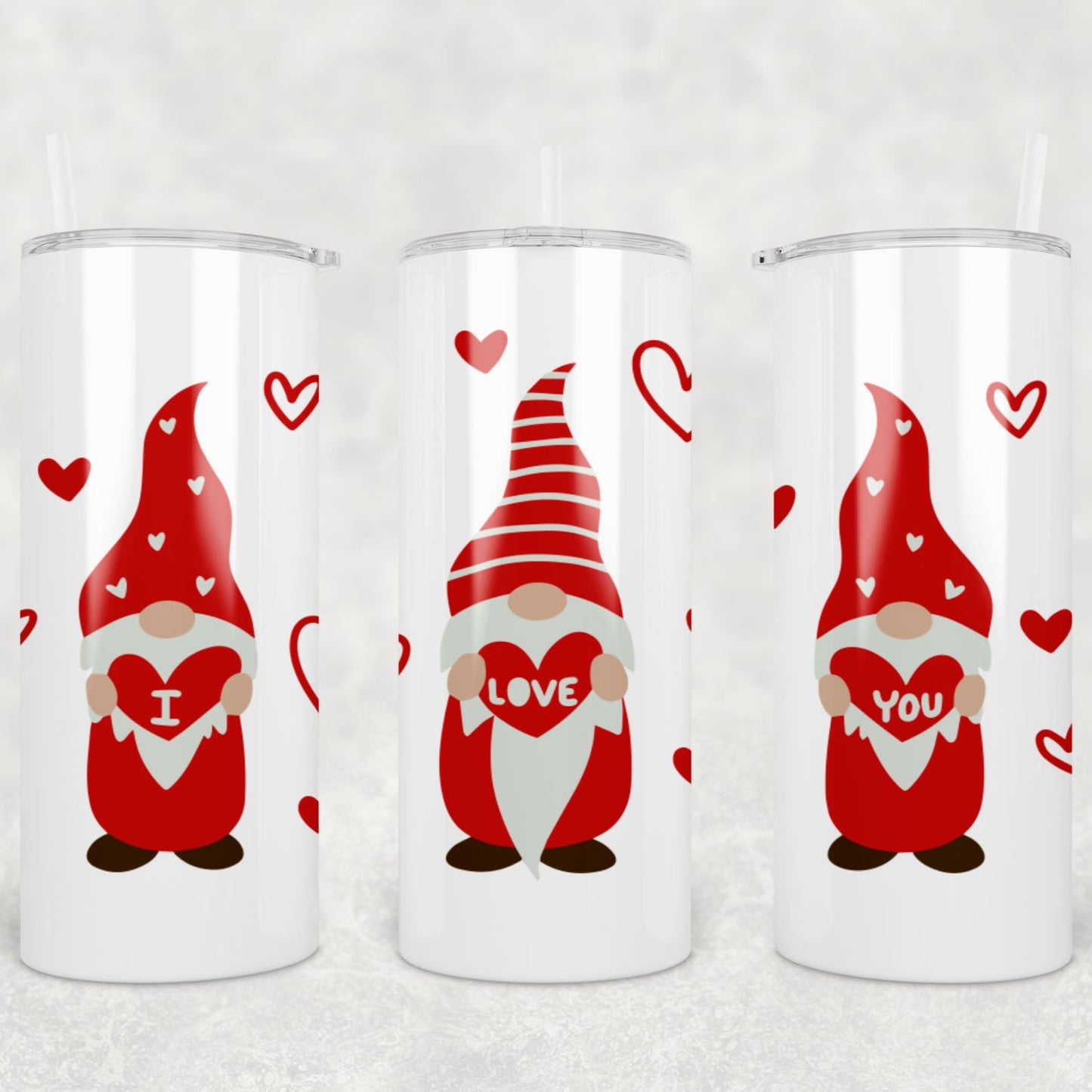 I Love You Gnomes Tumbler 15oz (443mls)