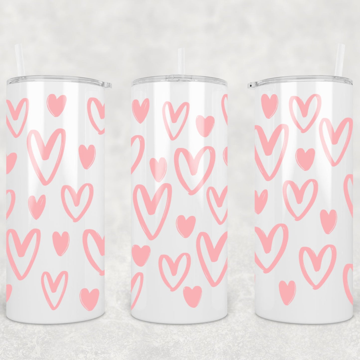Mixed Hearts Tumbler 15oz (443mls)