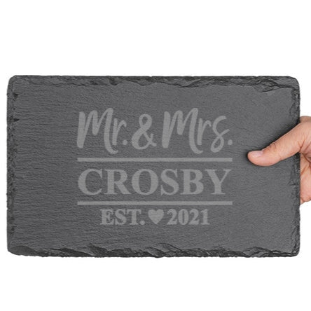 Personalised Slate Serving Boards - Mr & Mrs, Mrs & Mrs or Mr & Mr