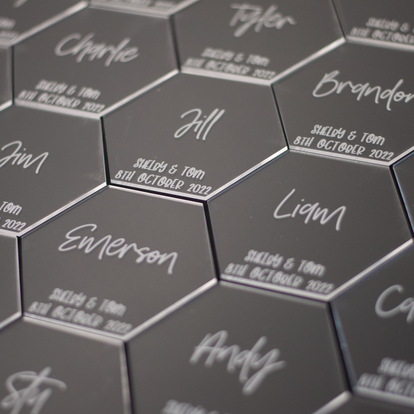 Engraved Acrylic Coaster Place Cards