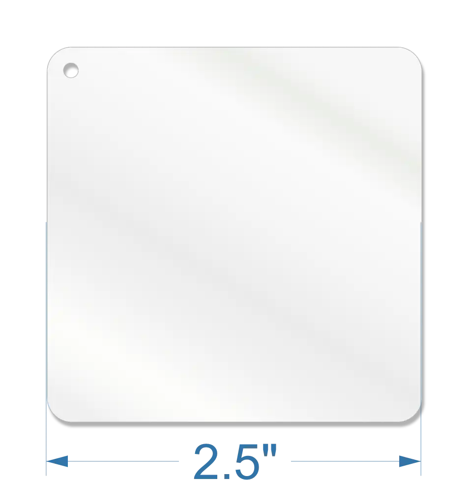 2.5" Square Acrylic Blank – Laser Cut Acrylic for Crafting