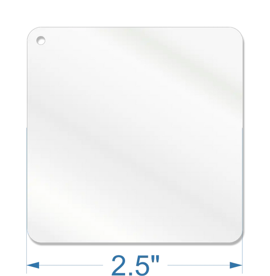 2.5" Square Acrylic Blank – Laser Cut Acrylic for Crafting
