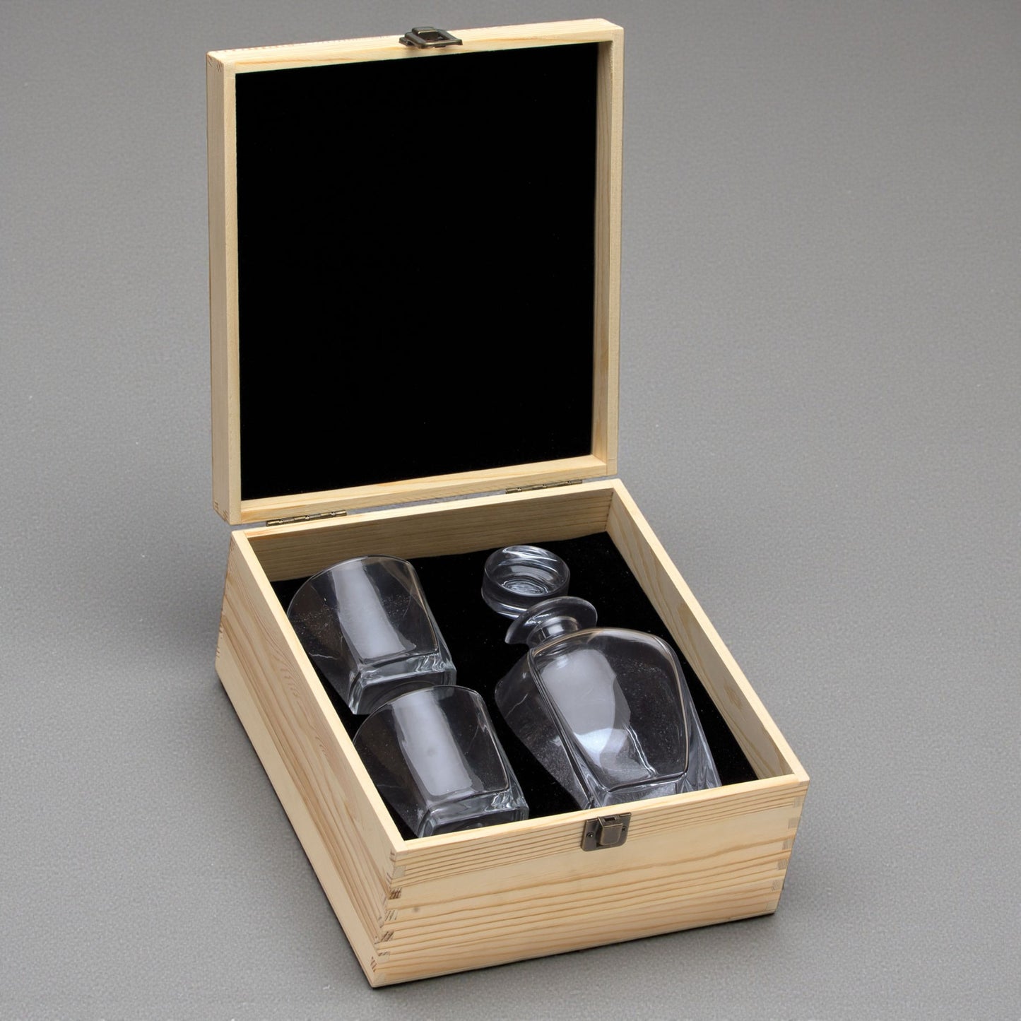Whiskey Decanter Set – Premium Glass Decanter & Tumbler Set (Unengraved)