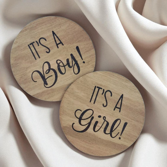 Personalised Gender Announcement Disc – Baby Reveal Keepsake NZ