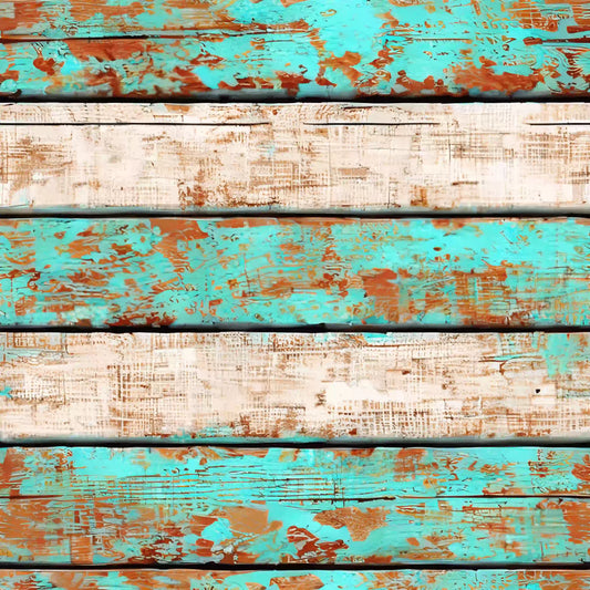 Blue & White Distressed Wood | UV Printed Acrylic Panel