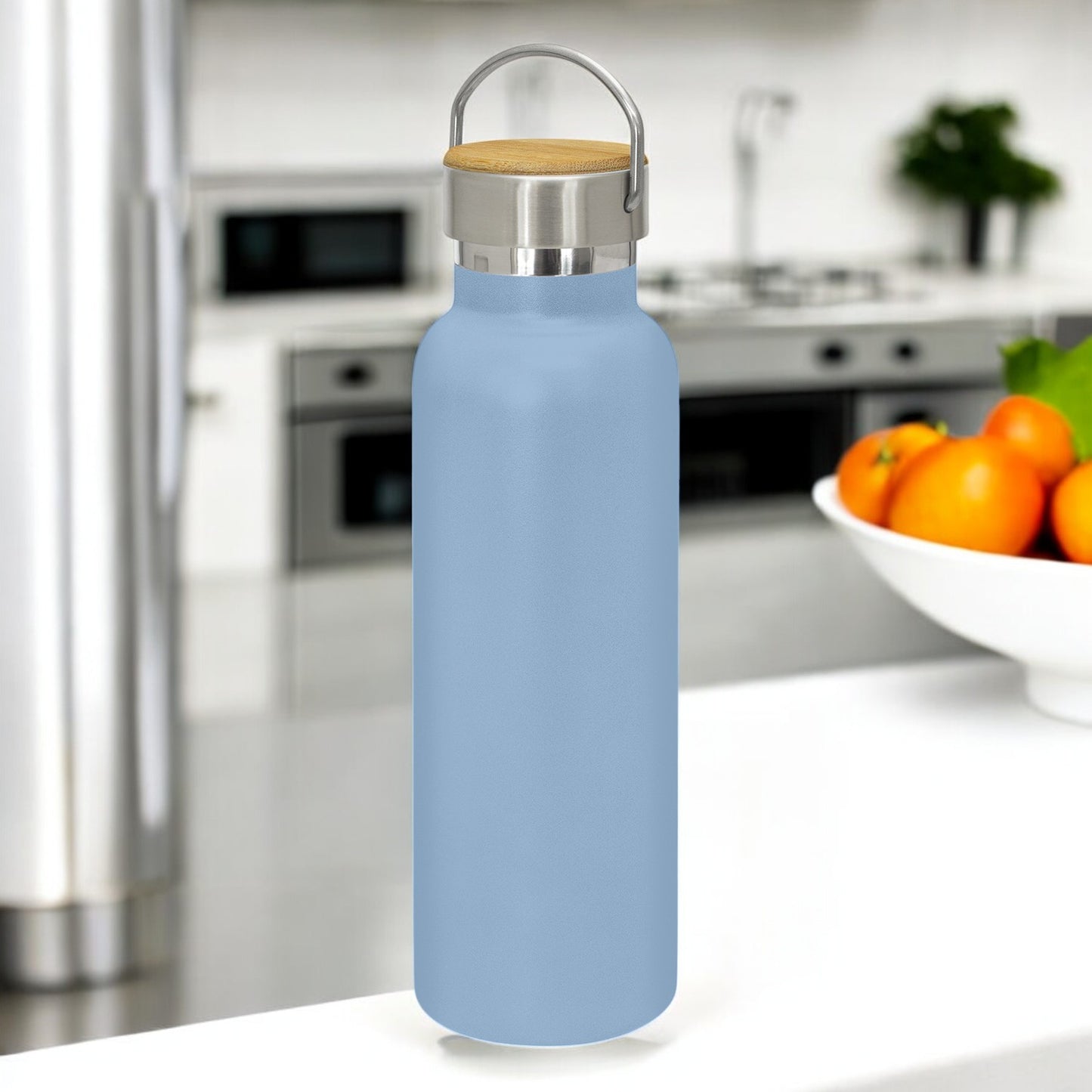 Engraved Personalised Drink Bottle with Handle – Modern Chic Script (Font E)