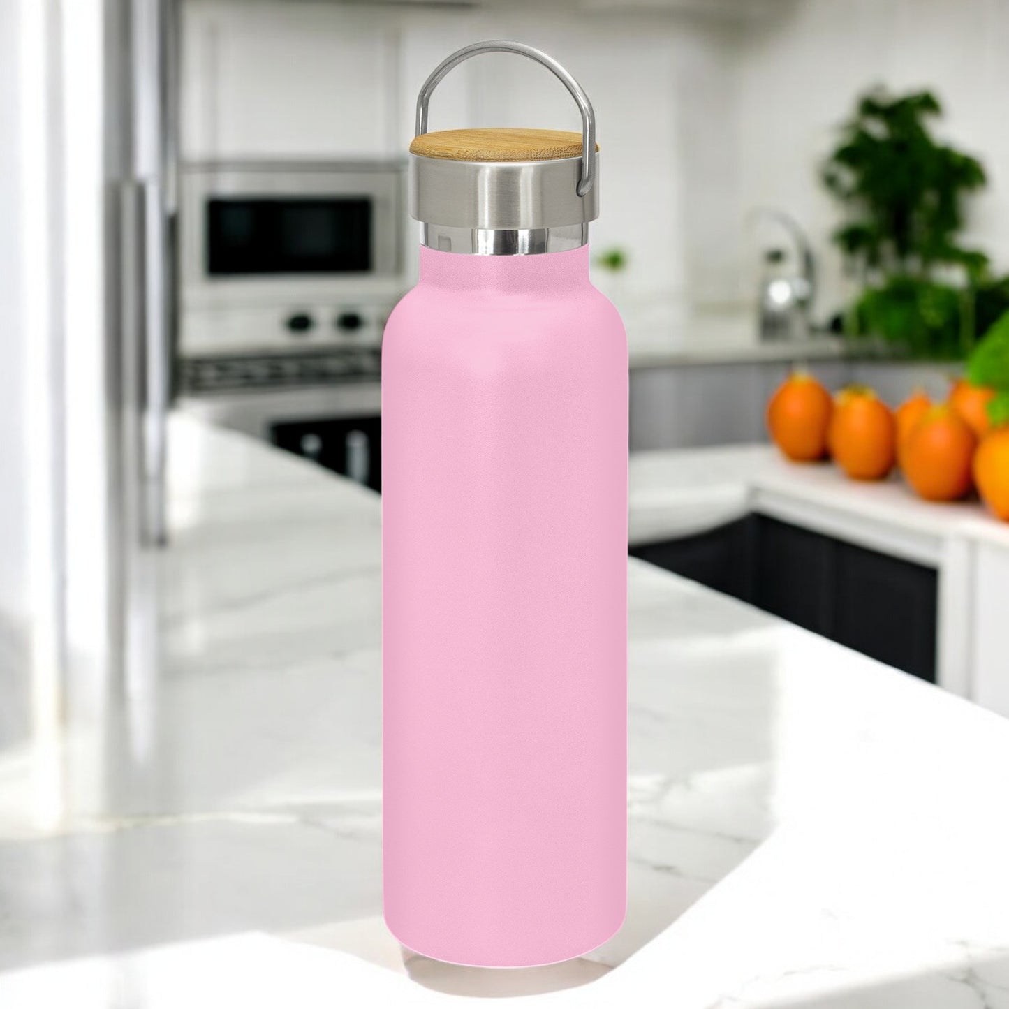 Engraved Personalised Drink Bottle with Handle – Modern Chic Script (Font E)