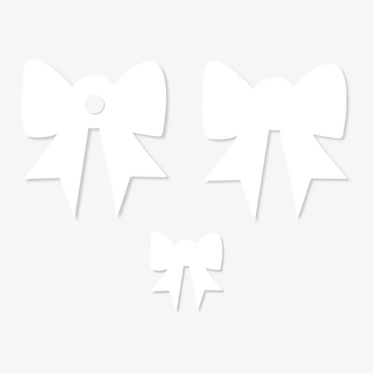 Bow Shaped Acrylic Earring Blanks – Clear & Coloured, 10mm & 15mm - Pack of 20 Pieces