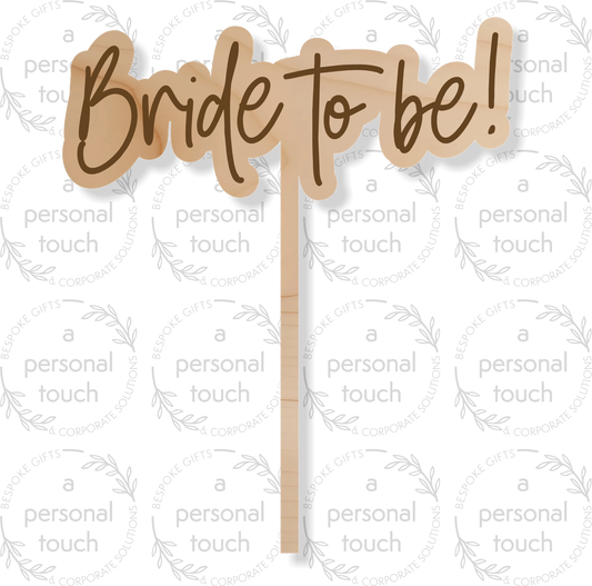 Minimalist Bride To Be Cake Topper