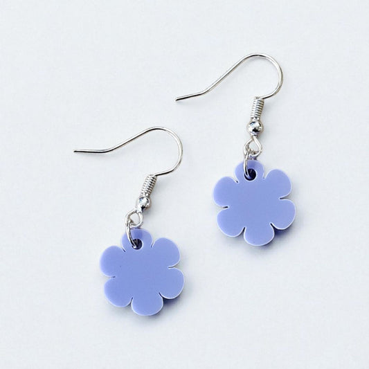 Daisy Shaped Acrylic Earring Blanks – Clear & Coloured, 10mm & 15mm - Pack of 20 Pieces