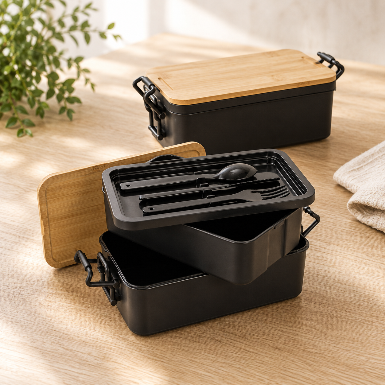 Personalised Bamboo Lid Lunch Box