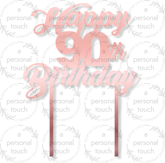 Happy 90th Birthday Cake Topper