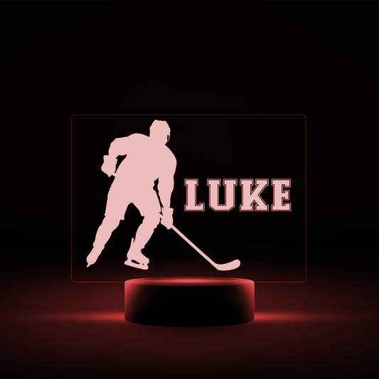 Ice Hockey Themed Night Light - Male Player