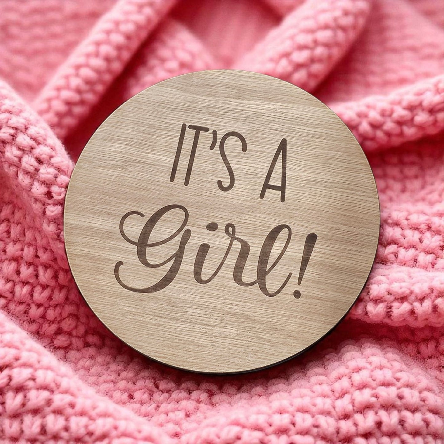 Personalised Gender Announcement Disc – Baby Reveal Keepsake NZ